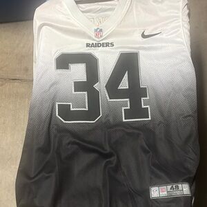 Nike Black and White Raiders Jersey